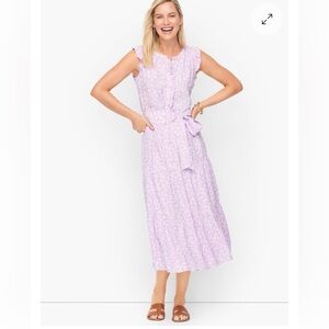 Talbots Lavender and White Floral Dress